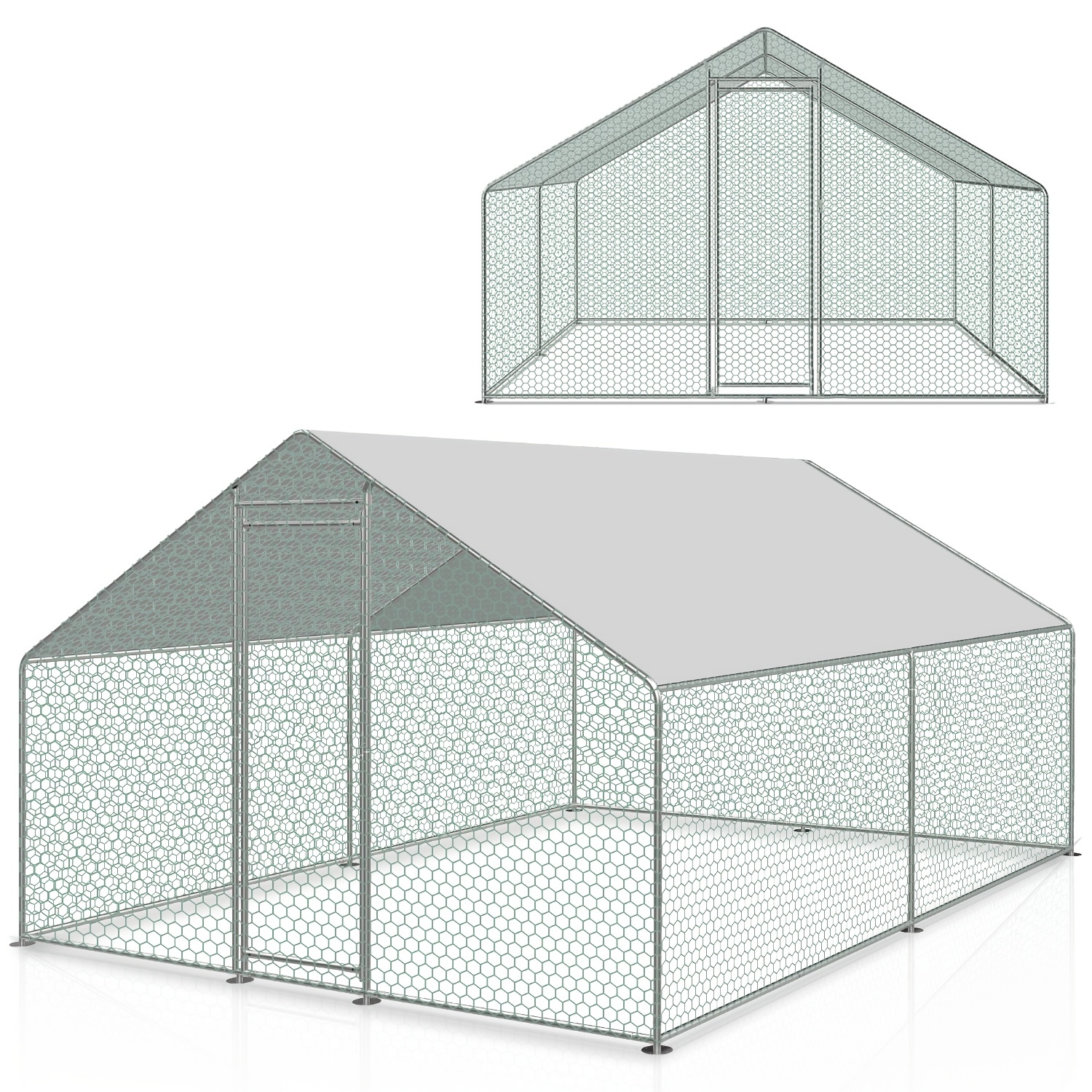 

Enclos de plein air 3x2/3x3/3x4/3x6/3x8m Enclos pour animaux de plein air Poulailler Cage