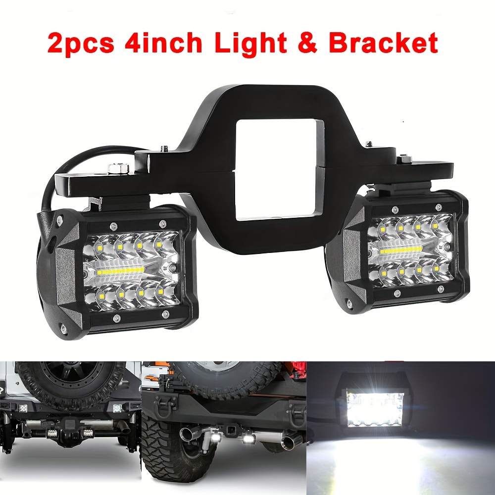 

2pcs 4 Inch 60w Led Pods With 2.5 Inch Tow Hitch Mounting Brackets Light Bar For Pickup Atv Suv Truck Boat