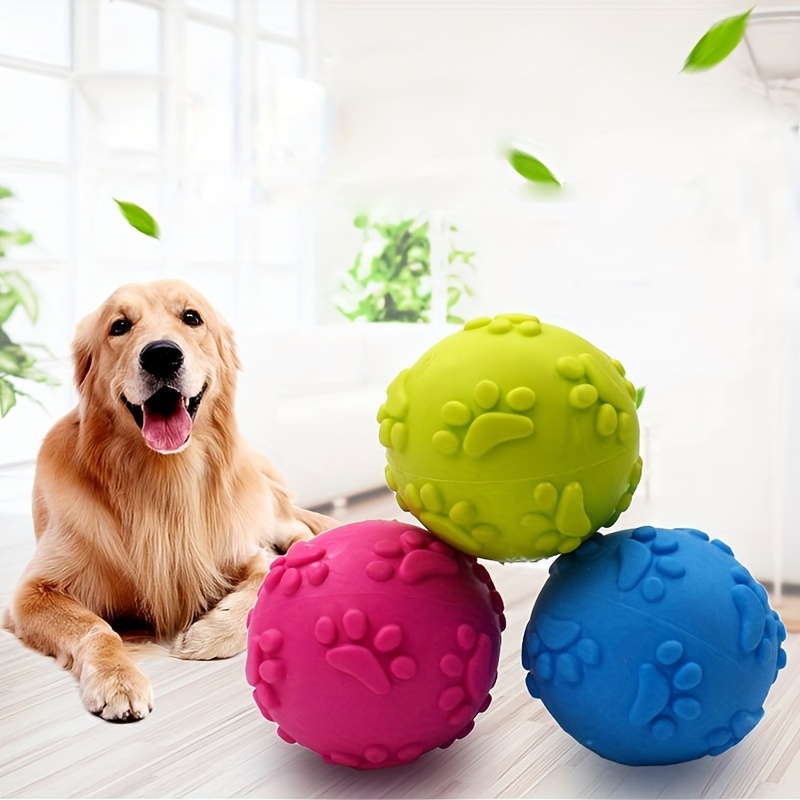 

3 Pcs Squeaky Dog Toy Balls Puppy Chew Toys For Teething, Bpa Free Non-toxic, Dog Balls For Small Medium Large Dogs Squeaky Toy Balls, Durable Aggressive Chewers