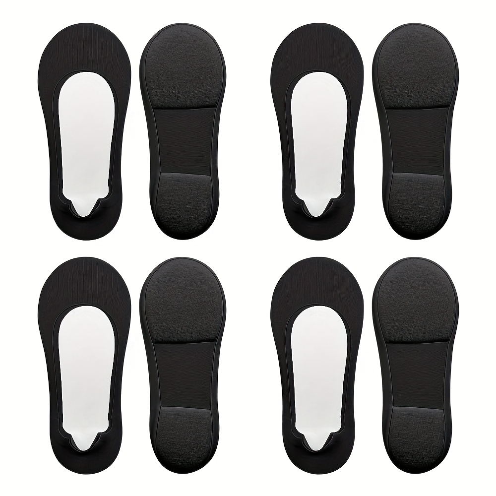 TEMU 4 Pairs Of Women's Comfortable Invisible Socks With Cushioned Soles, Breathable And Non-slip Short Socks, Women's Long Socks