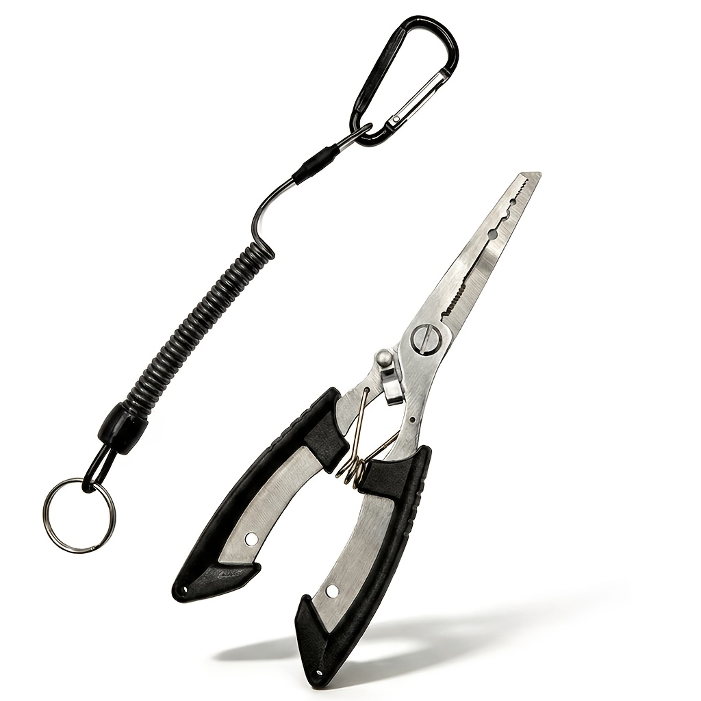 Multifunctional Fishing Pliers, With Long Nose Pliers, Hook Remover, Corrosion-resistant Material, Safety Lanyard, Fresh And Saltwater Universal, No Battery Required