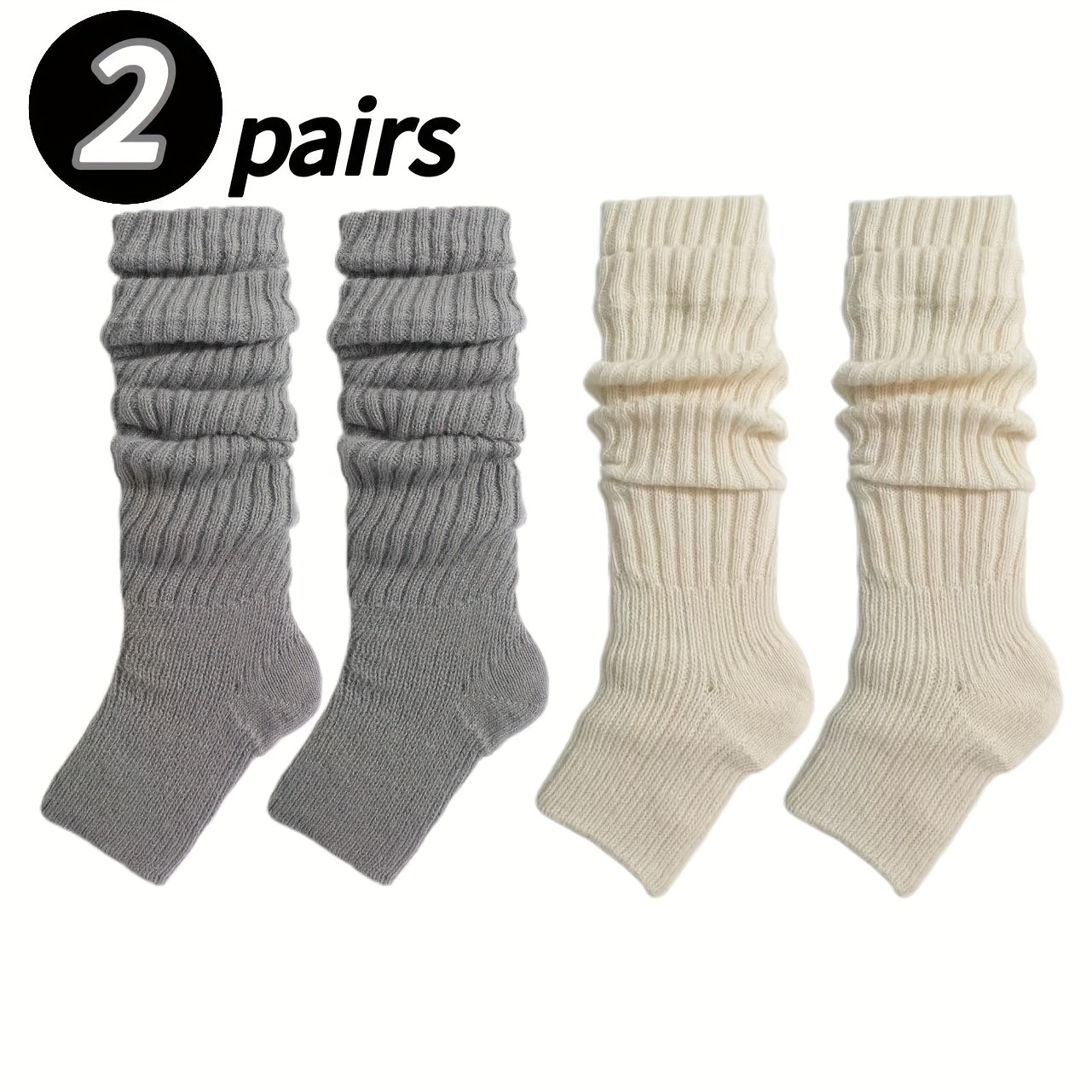 TEMU Of Coffee-coloured Series Women's Sock Covers, Wool Foot-pedal Women's Sock Covers, Autumn And Winter Warm Simple And Versatile Leg Covers.