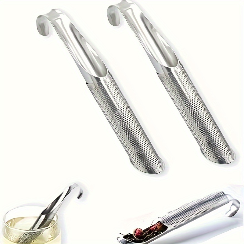 2개 세트 스테인리스 스틸 차 아로마테라피 차 여과기 막대 튜브 차 인퓨저