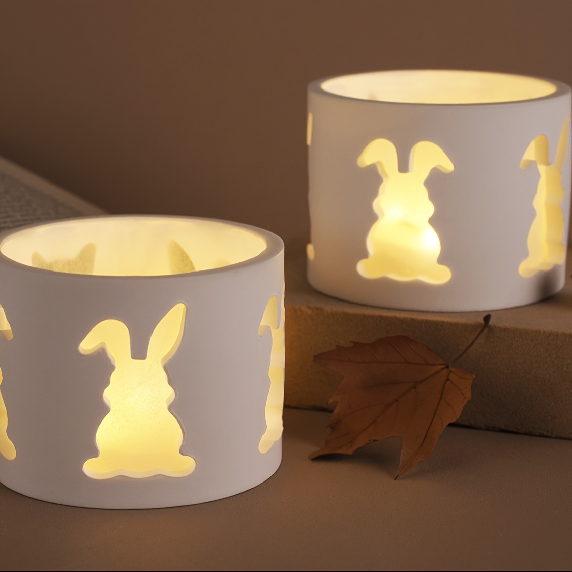 

Easter Bunny Candle Holder Silicone Mold, Hollow Rabbit Design, Plaster Casting Mold, No Power Required, For Diy Crafts And Home Decor