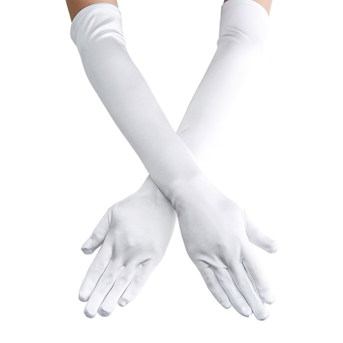 2pcs Fashion Long Elastic Gloves - Comfortable And Elegant, Suitable For Parties, Events And Wedding