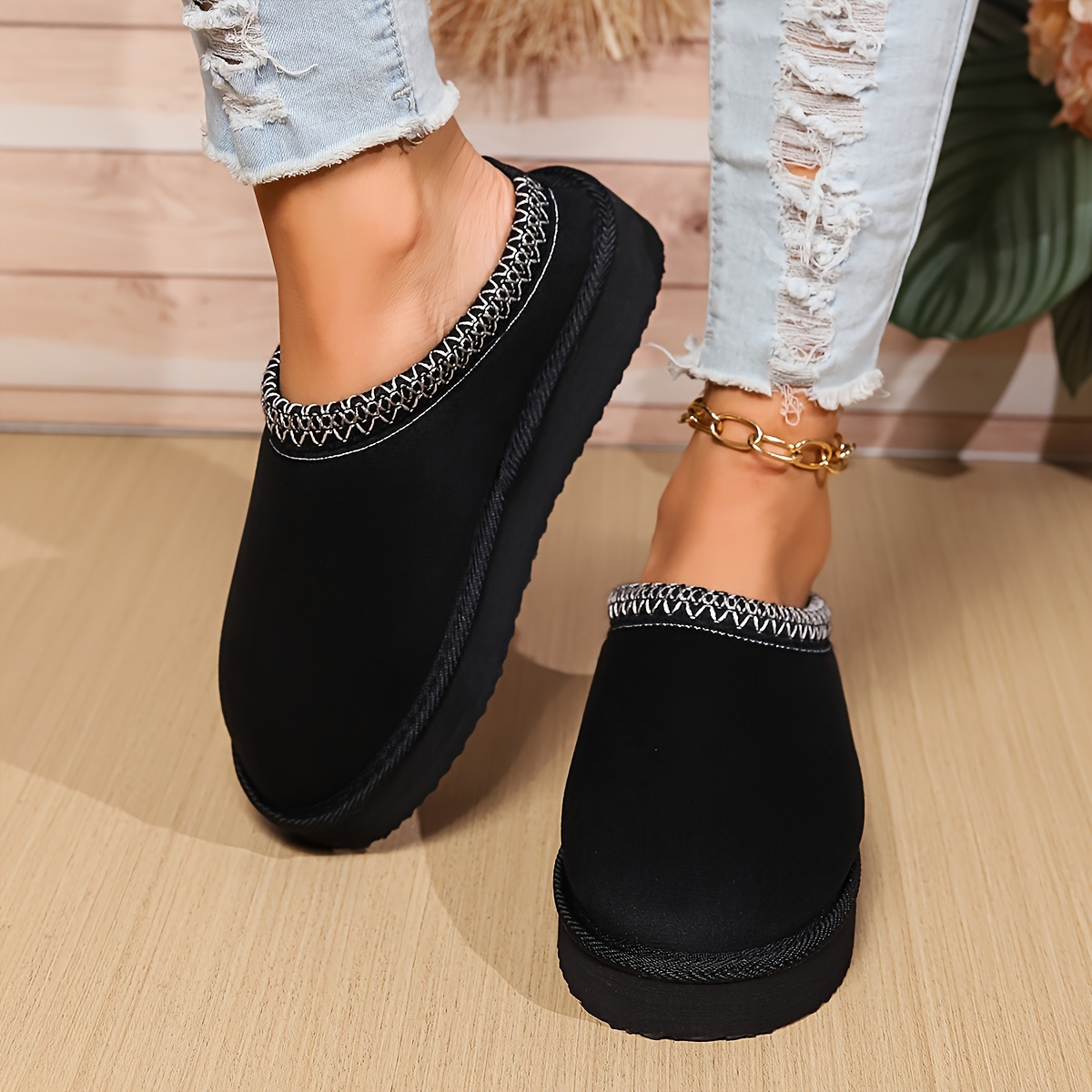 Stivaletti Invernali Donna 43 - Pantofole Calde Morbide In Peluche, Scarpe Da Casa Ortopediche Antiscivolo