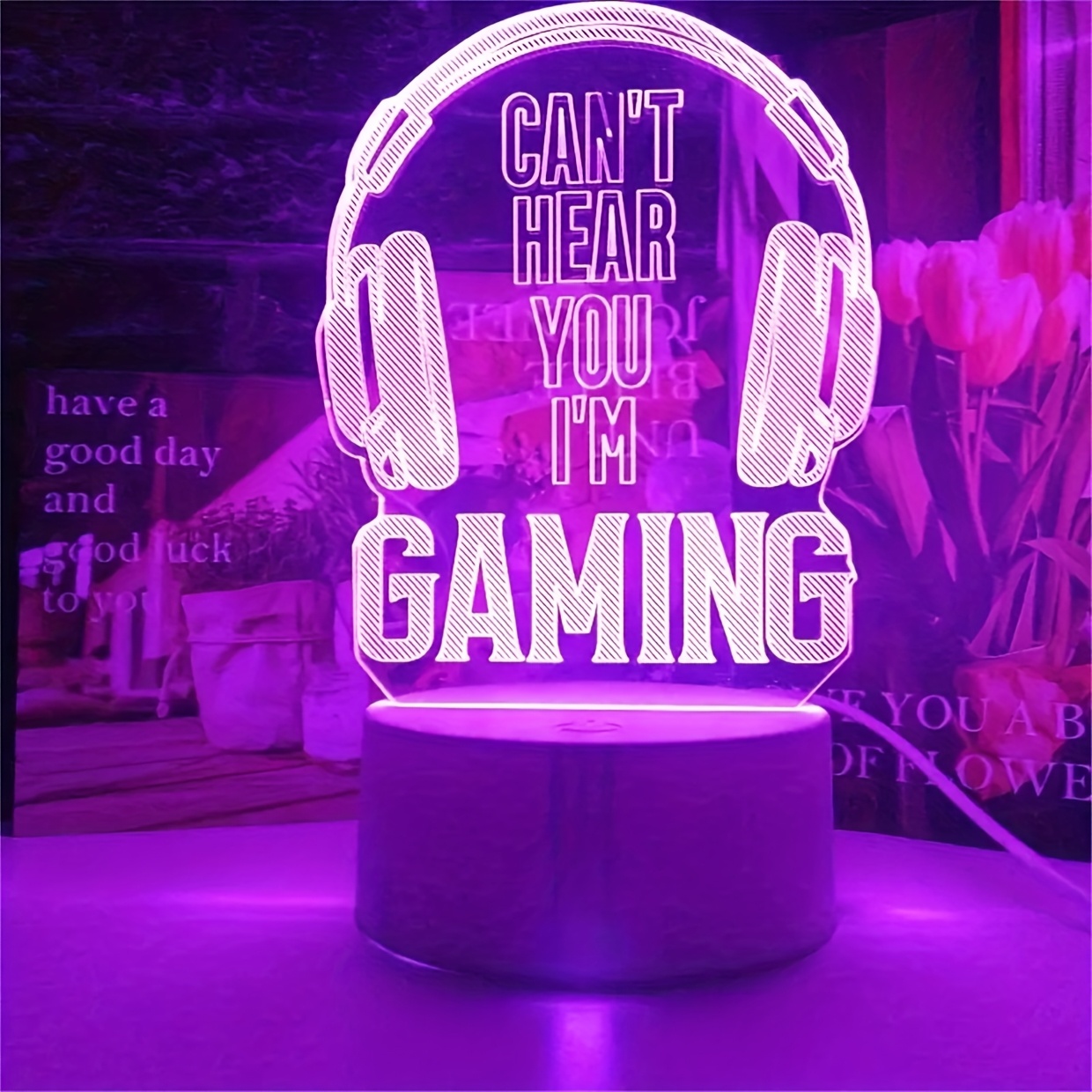 

Gaming Led Desk Lamp | Touch-controlled Neon Light With | Usb Powered | Modern Geometric Pattern | Ideal For Gamers' Bedroom Decor | Perfect Enthusiasts, Gaming Room Decorations