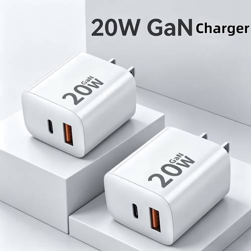 20w type c fast charging wall charger power adapter 2 port fast charging adapter pd usb multi port wall charger for multiple devices compatible with iphone 17 16 15 14 13 12 pro max ipad galaxy xiaomi huawei and other
