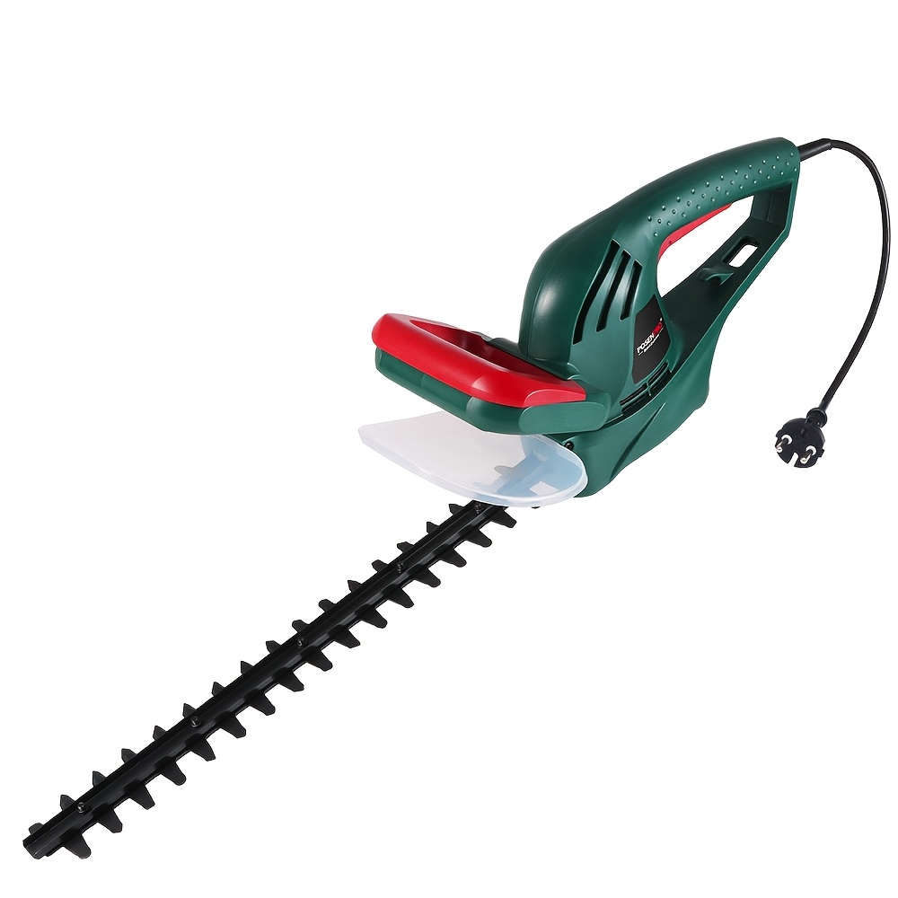 TEMU POSENPRO Coupe-bordures 500W avec lame de 450 mm, espacement des dents de 16 mm et câble de 30 cm, sécateur électrique, outils de jardinage