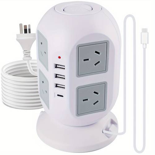 usb 1 built in usb cable strip protector 10ft plug extension cord with multiple outlets 8 ac outlets 4 usb ports 1 usb charging station