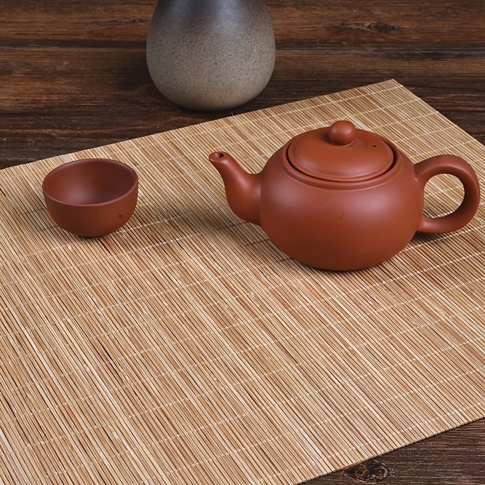 bamboo table   meter length diy cut to size natural bamboo material insulated tea mat cup coaster   dining table decoration tea room accent easter thanksgiving holiday theme  