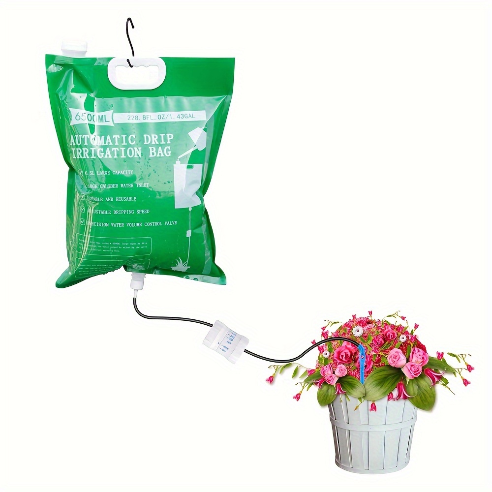 

1 Pack, 6500ml Automatic Watering Device Plant Watering Bag Control Of Water Dripping Flow Plant Flowers And Plants Maintenance Irrigation Water Bag Lazy Travel Dripper