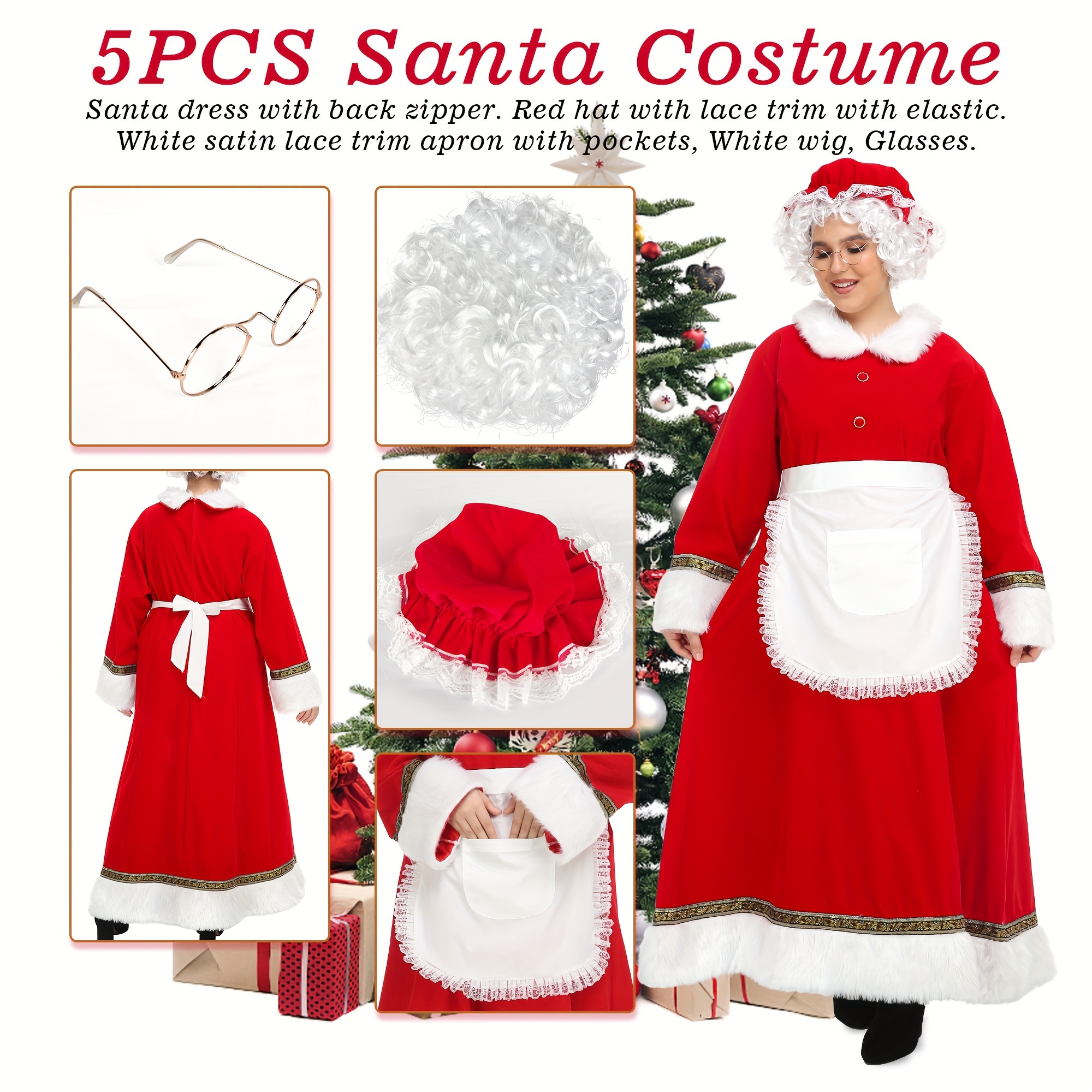 costume women santa dress outfit adult christmas Temu