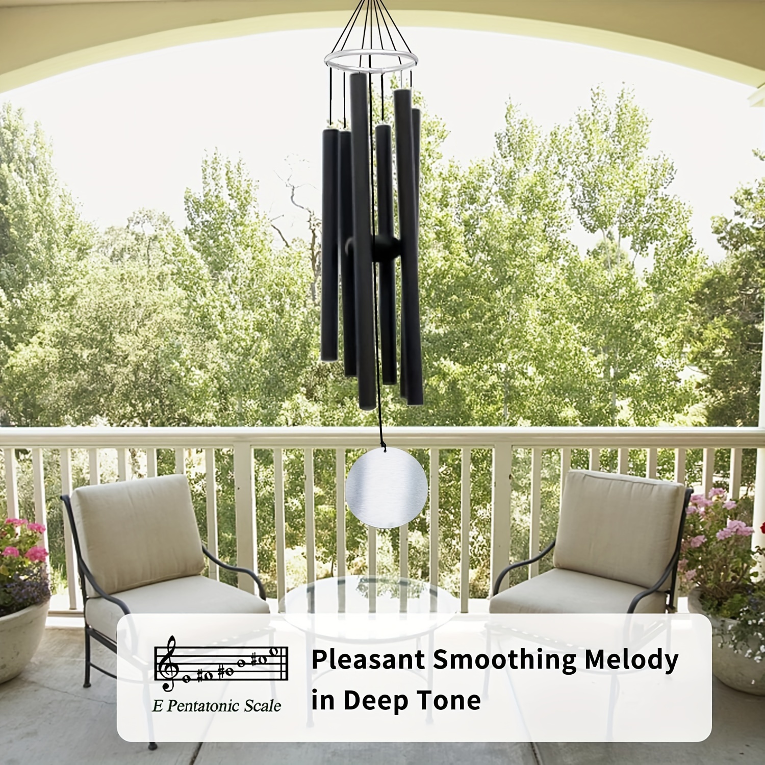 Large Wind Chimes Deep Tone Sympathy Wind Chimes Outdoor In - Temu