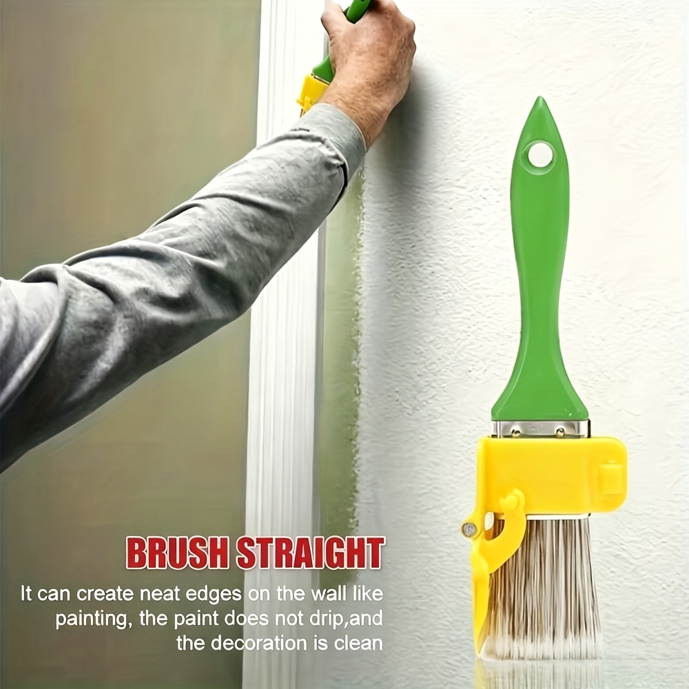 TEMU A Set Of Painting Brushes With Color Separation Guide, Durable Plastic Handle, Multi-use Paint Tool For Frame, Wall, Window, And Ceiling Edging,
