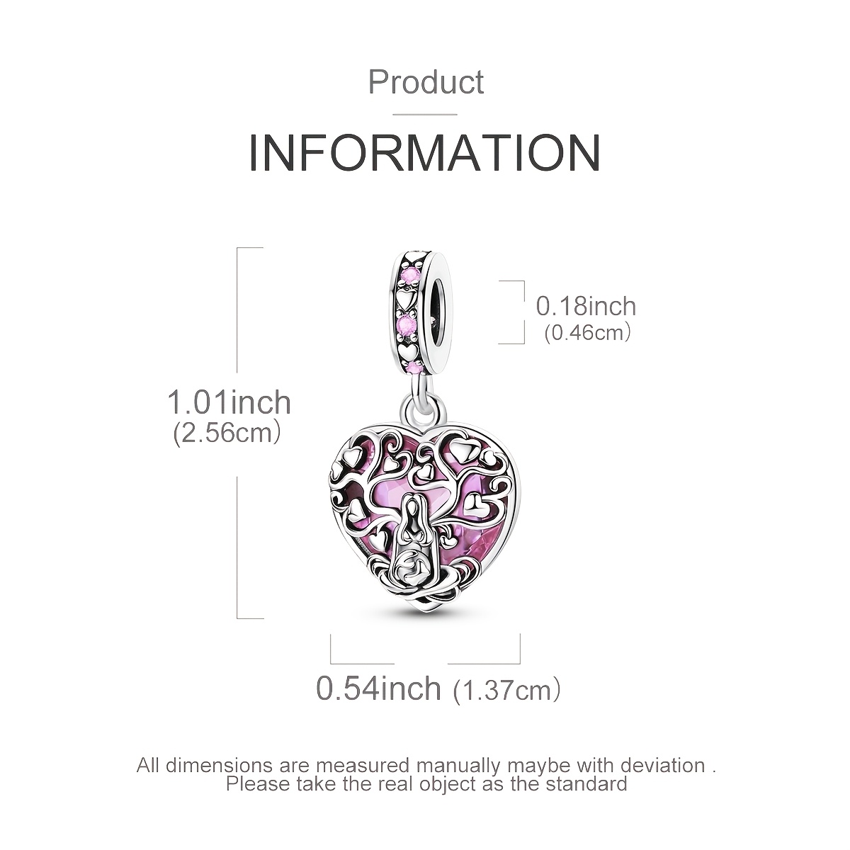 Silver Plated Blue Heart Glass Life Tree Charm