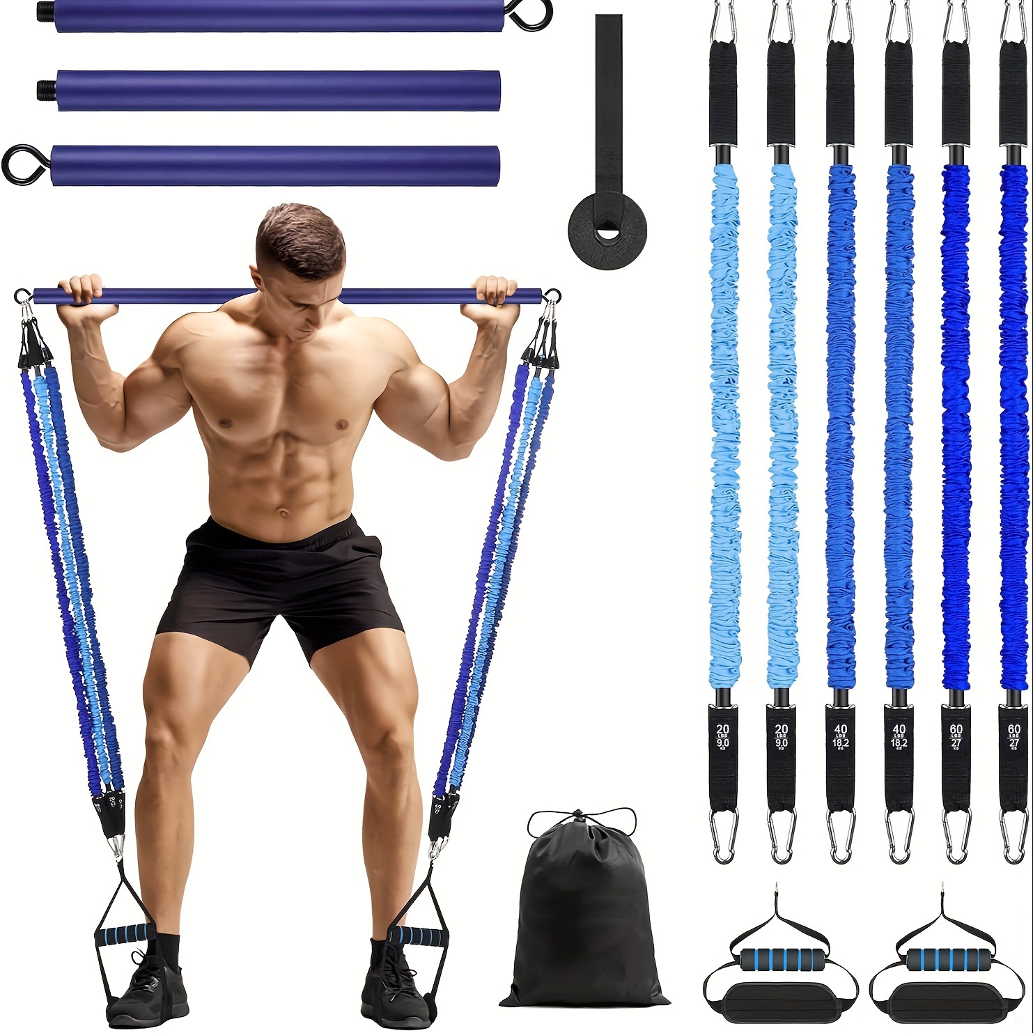 Pilates Resistance Bands Set