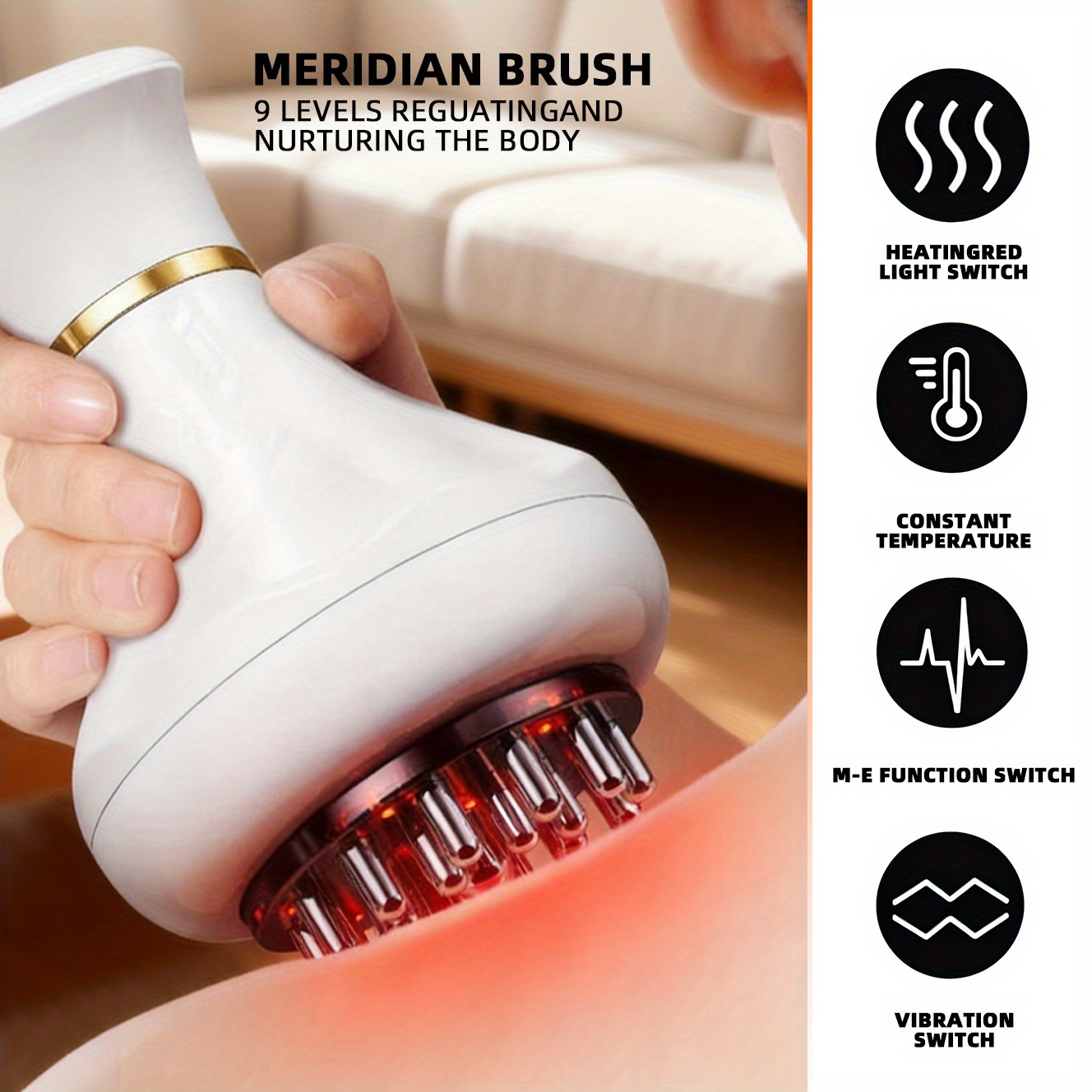 cross border electric meridian brush mini portable   instrument   household whole body cupping device Product details 3