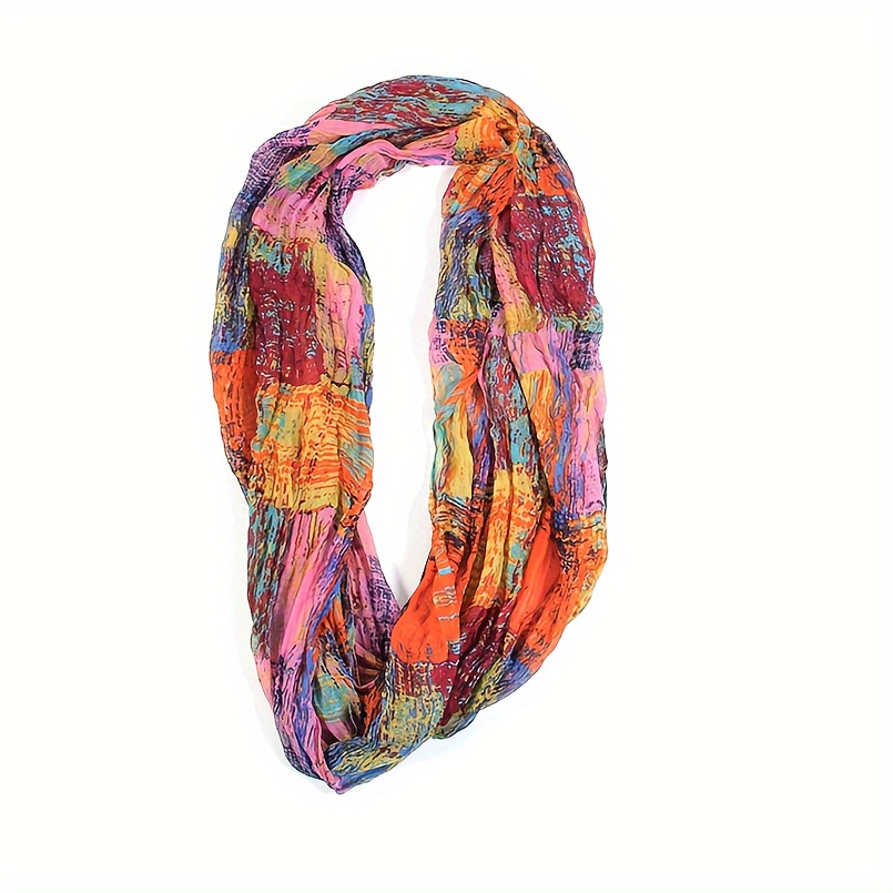 Fashion Mixed Paint Color Multifunctional Headscarf Scarf Mixed Color Neck Warmer
