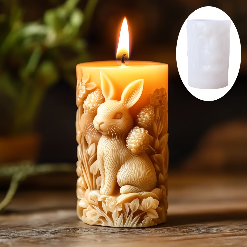 

Resin Casting Molds Rabbit Candle Silicone Easter Rabbit Flower Candle Mold Diy Easter Rabbit Resin Plaster Mold Bunny Home Decor Holiday Gift