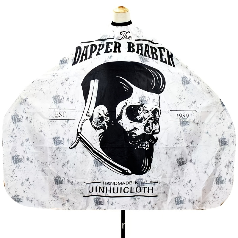 TEMU Large Adult Haircut Cape, Professional Barber Cloak With Stylish Pattern, Adjustable Elastic Collar Haircut Cape, Anti-hair Clippings,