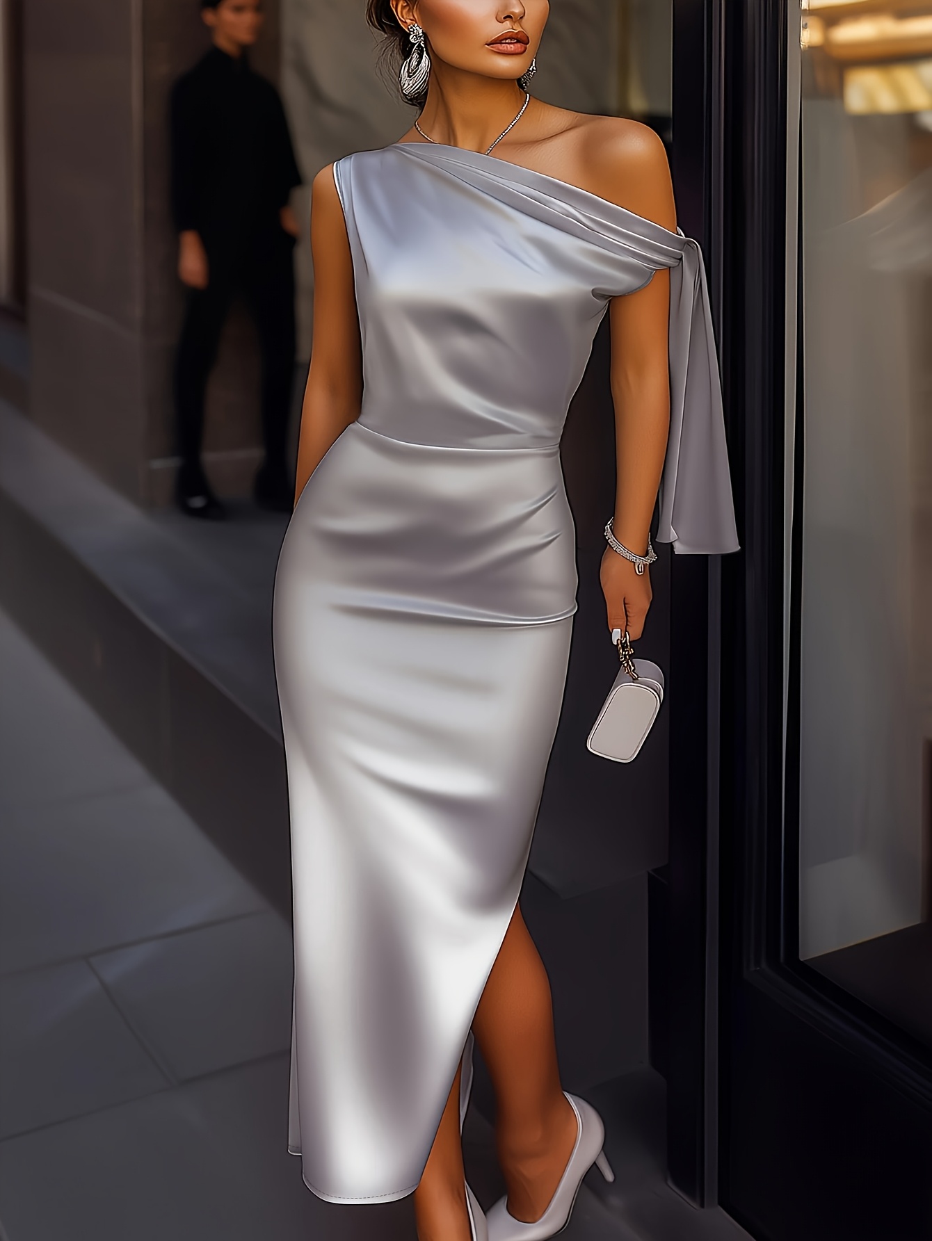 temu silver dress silver dress for women sold on Temu United States