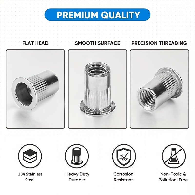 Rivet Nut Set Versatile Aluminum Rivet Nuts Metal Aluminum Temu