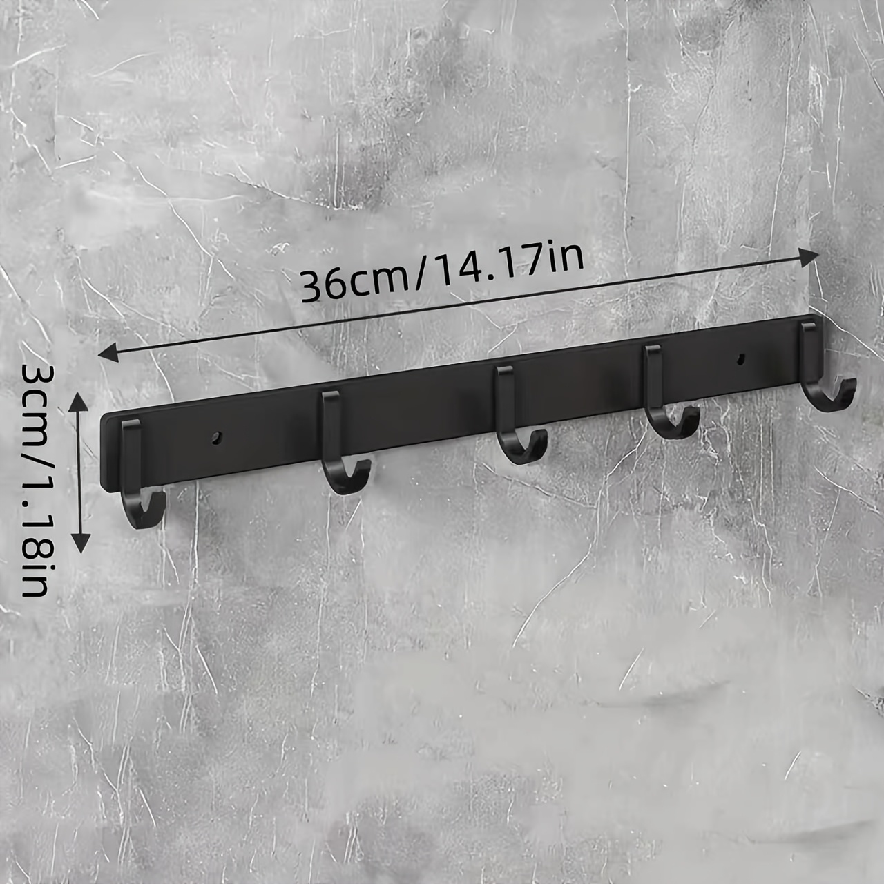 TEMU 1pc/2pcs Wall Mounted Hook, Wall Mounted Bracket Hook, Bathroom And Kitchen Towel Rack, Wall Mounted Storage Hook Rack, Used For Clothes, Hat