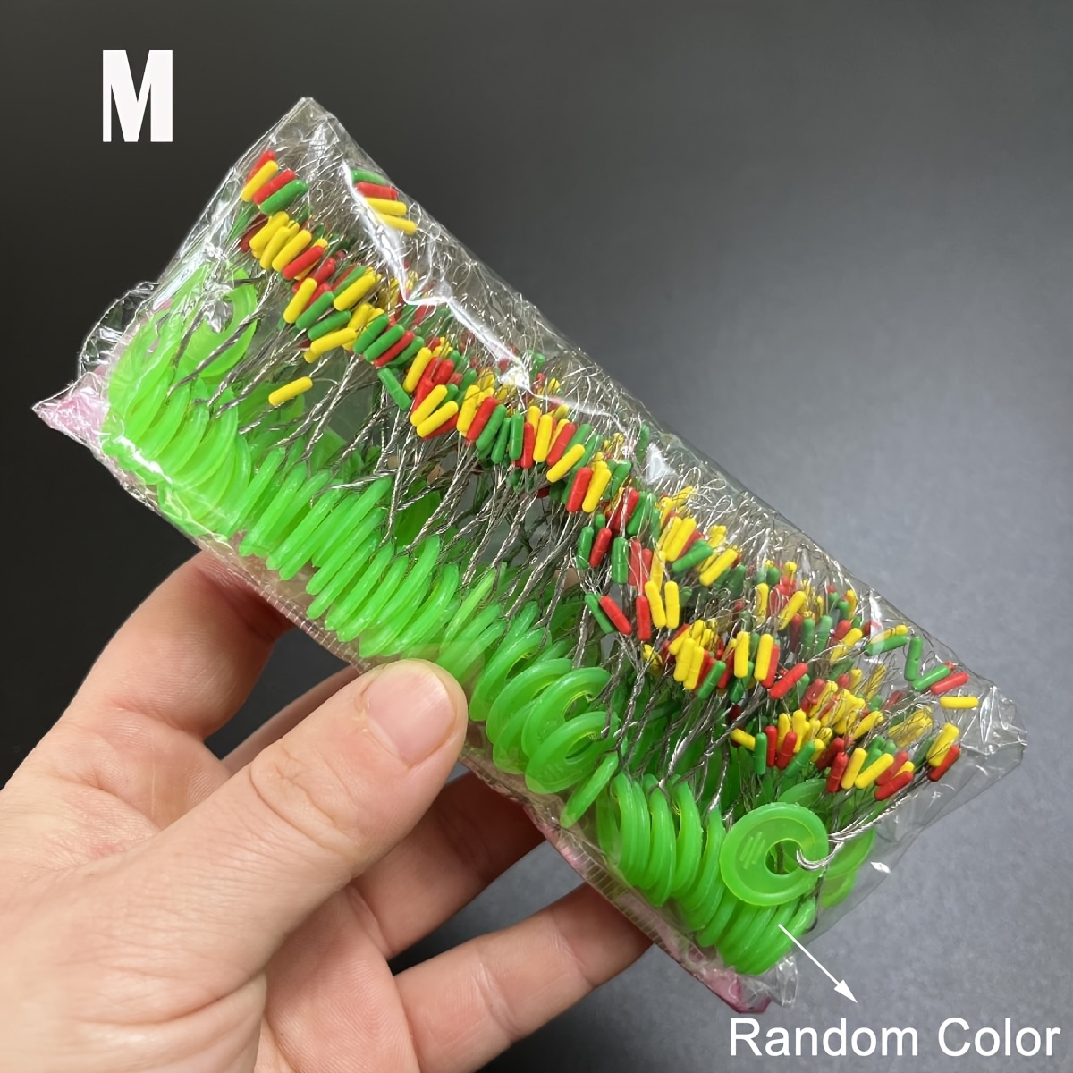 600pcs 100 Groups Float Stopper Fishing Bobber Stopper Float Oval Bean Space Fishing Line Tackle Additions (random Color)
