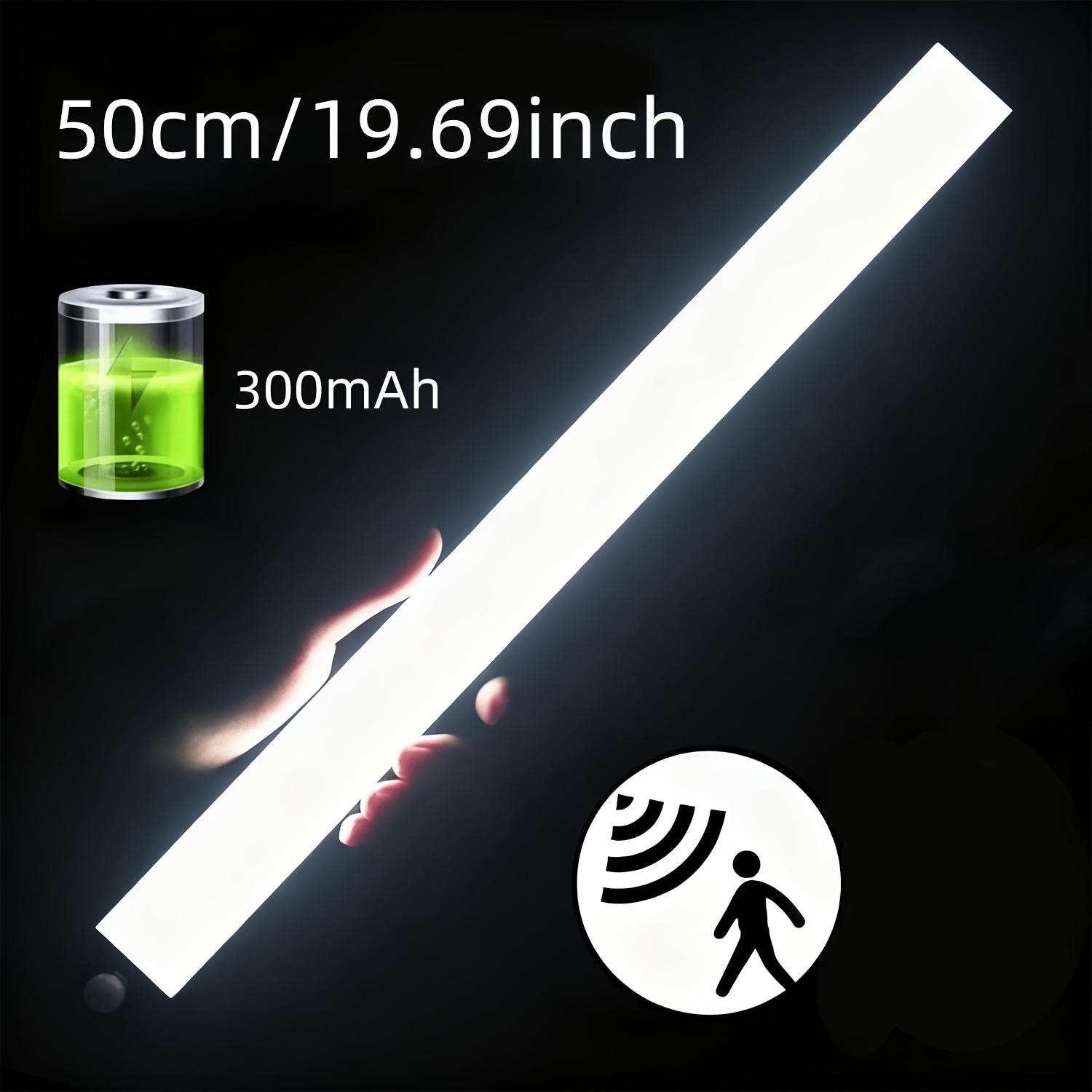 E-shop NBBUFF LED-Stromerzeuger mit Bewegungsmelder, 3 Temperaturen, unendliche Dimmung, 360° Panorama-Menschensensor, USB-aufladbares Nachtlicht,