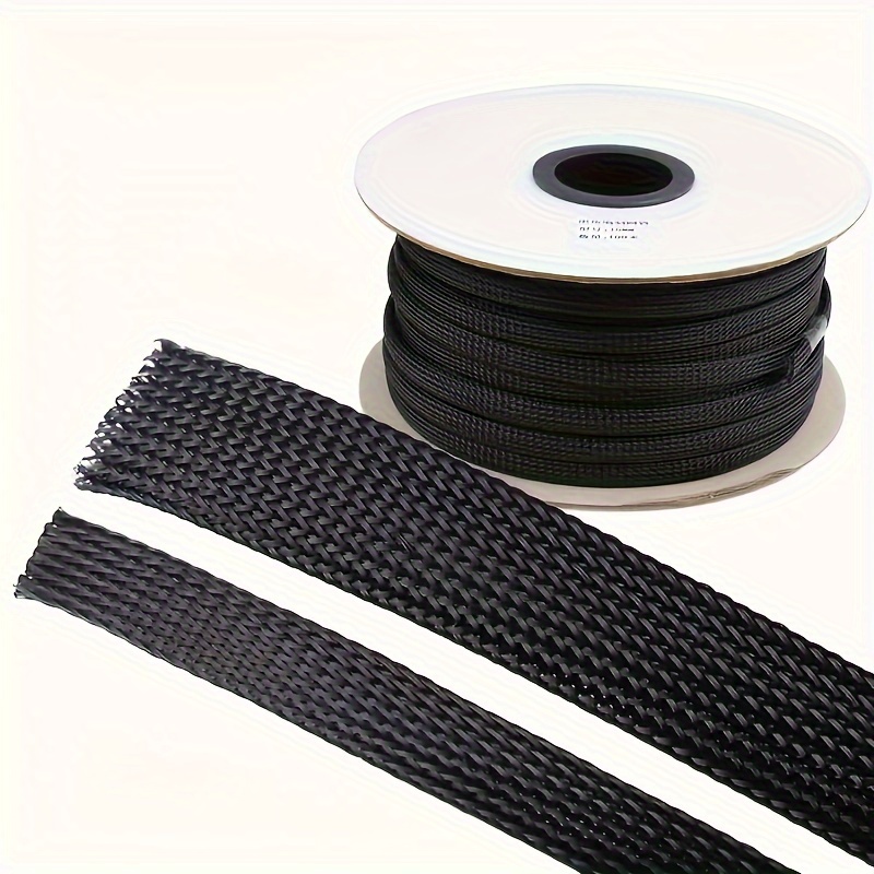 10 Meters Length Black Insulated Braid Sleeving 2/4/6/8/10/12/16/20/25/30/35mm Tight PET Wire Cable Protection Expandable Cable Sleeve Wire Gland