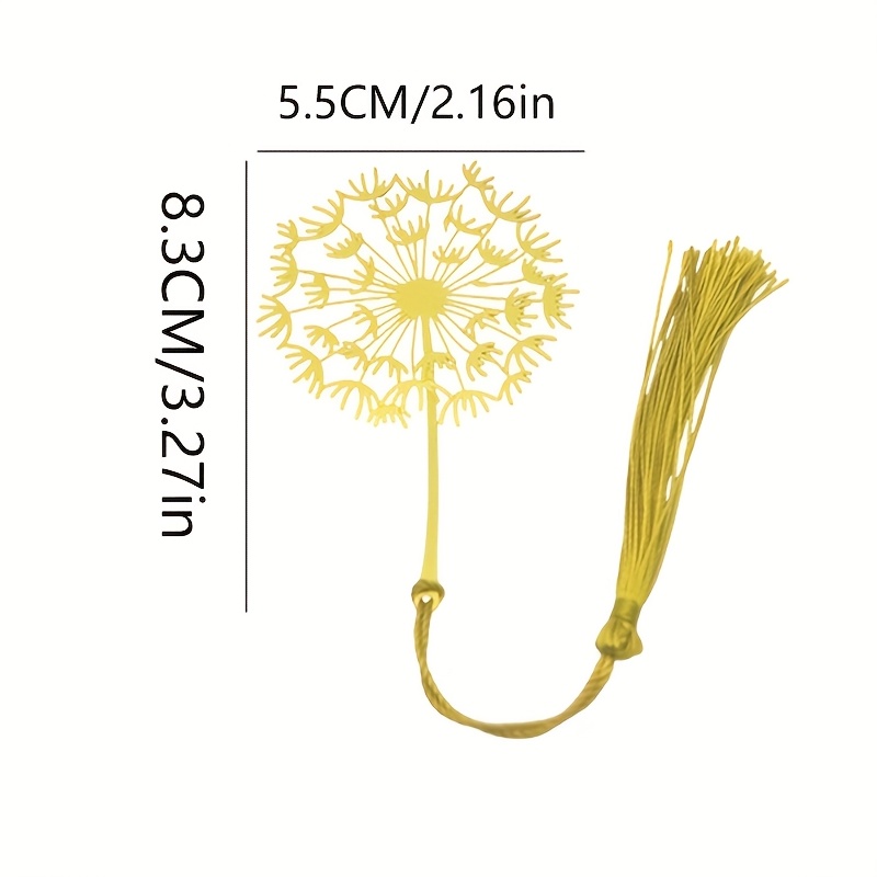 Classic Creative Dandelion Metal Bookmark - Exquisite Stainless Steel , With Tassel, Perfect Gift For Teachers, , , Very Suitable As