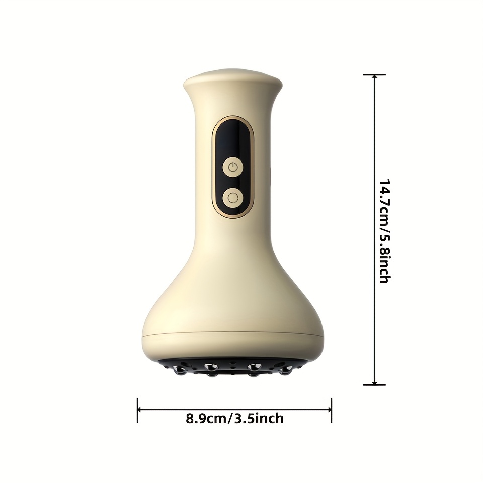 Portable adjustable intensity cupping massager, 9 levels of intensity, full body cupping tool, 1200mA, with hot compress function, suitable for home use and as a gift, portable rechargeable cupping device with 8 steel balls