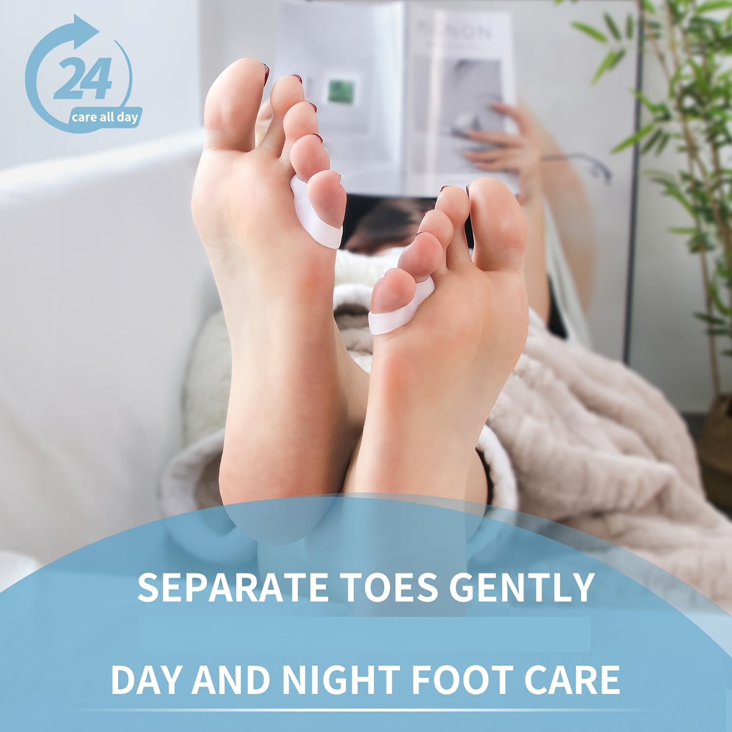 2-Pack Comfortable Little Toe Separator, Durable Toe Spacer