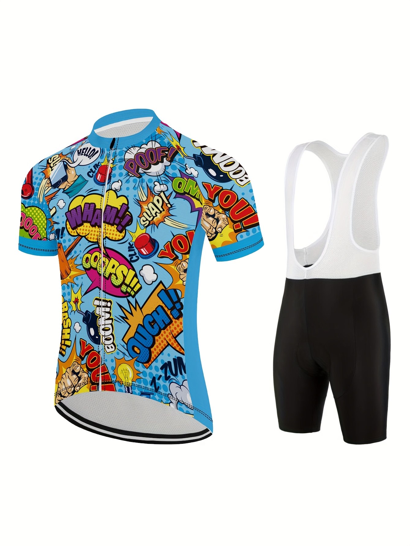 Tenue Cyclisme Homme KAISUN - Maillot Manche Courte Et Cuissarde Respirante - Vélo Route Et VTT Vêtement Vélo Respirant