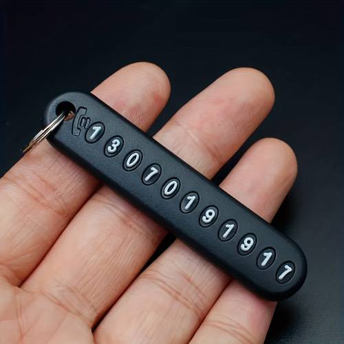 2pcs key anti loss set with phone number tag keychain key ring unisex pendant and phone number tag gift