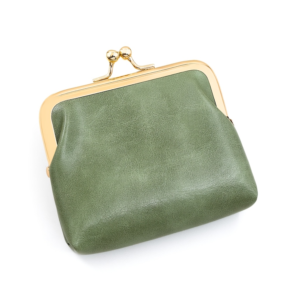 TEMU Portafoglio Zero da Donna Retro con Clip in Ferro per Auricolari, Borsa Grande Capacit� Color Chiaro, Mini Borsa a Portafoglio, Borsa