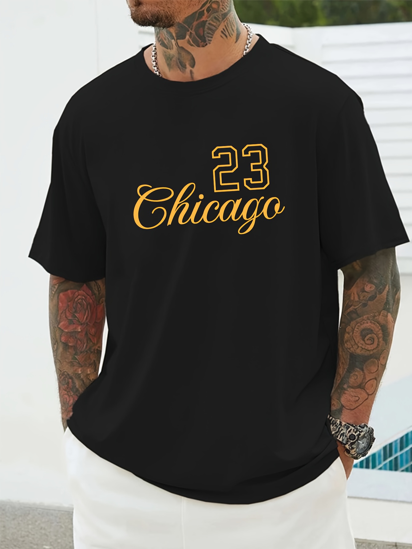 Camisa béisbol Chicago negra para hombre