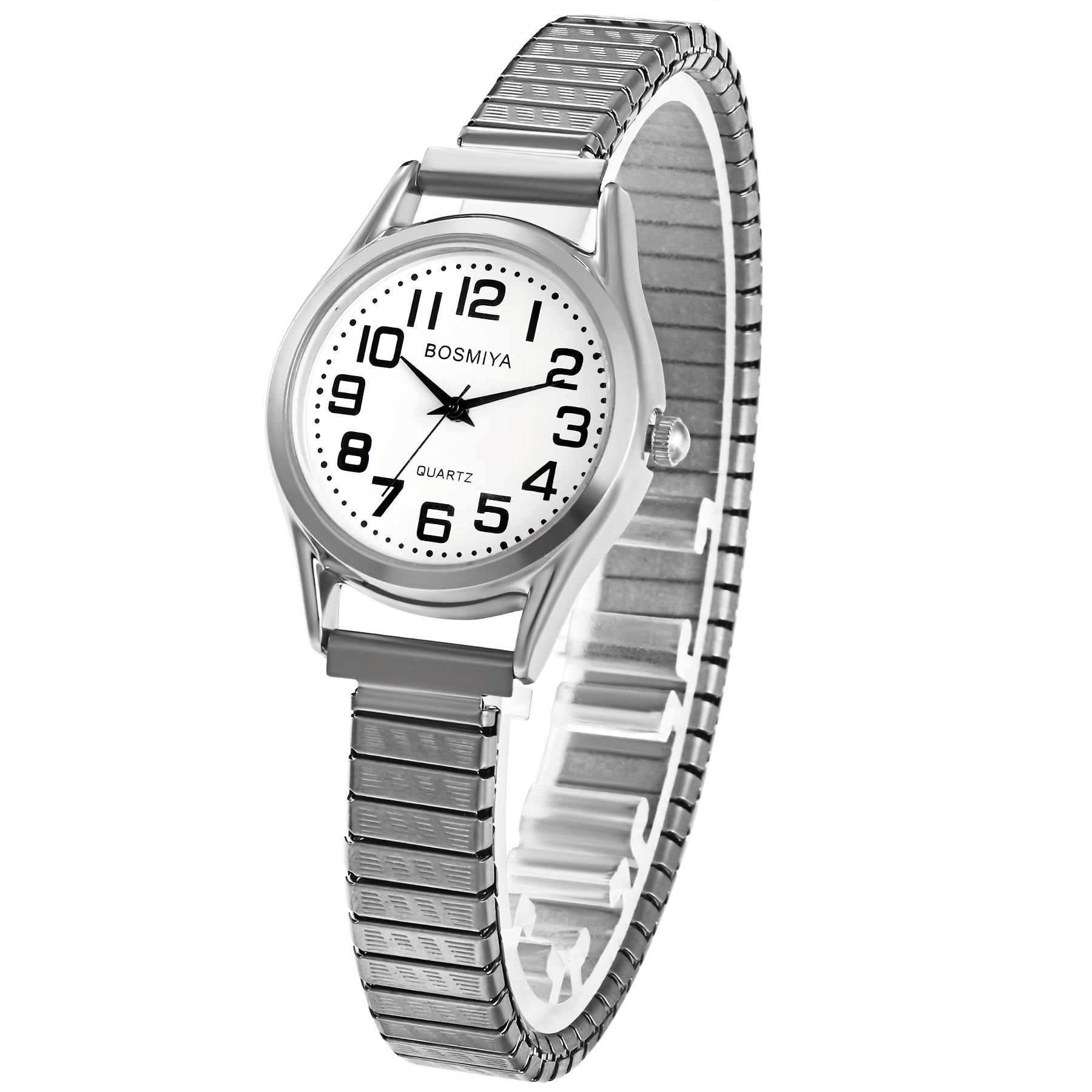 Image of Easy And Stylish Women's Watch, And Easy-to-read Large Number Dial, Convenient To Wear, Elastic Band, Women's Gift, Mother's Day Gift, Suitable For Gift