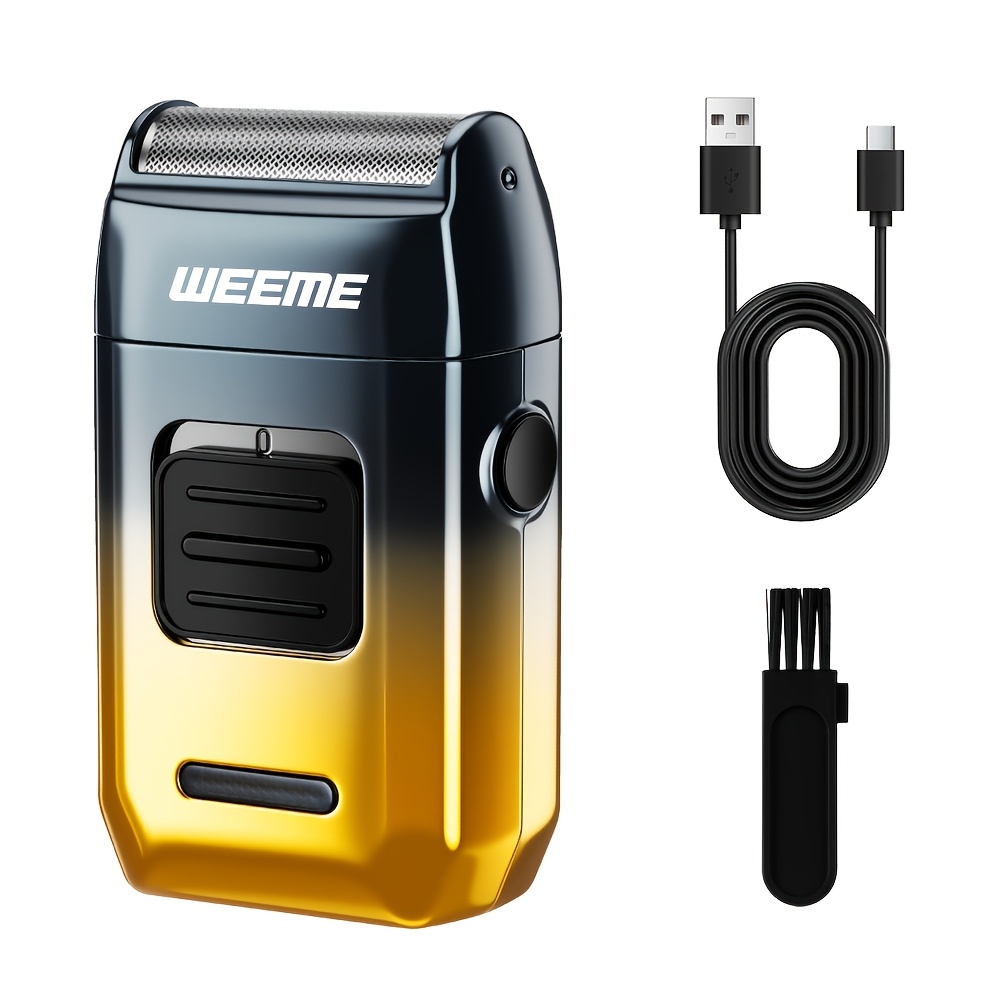 TEMU Weeme Usb Rechargeable Men's Foil Shaver – Professional Electric Razor, Skin-friendly, Easy To Clean, Travel-friendly Gift For Men
