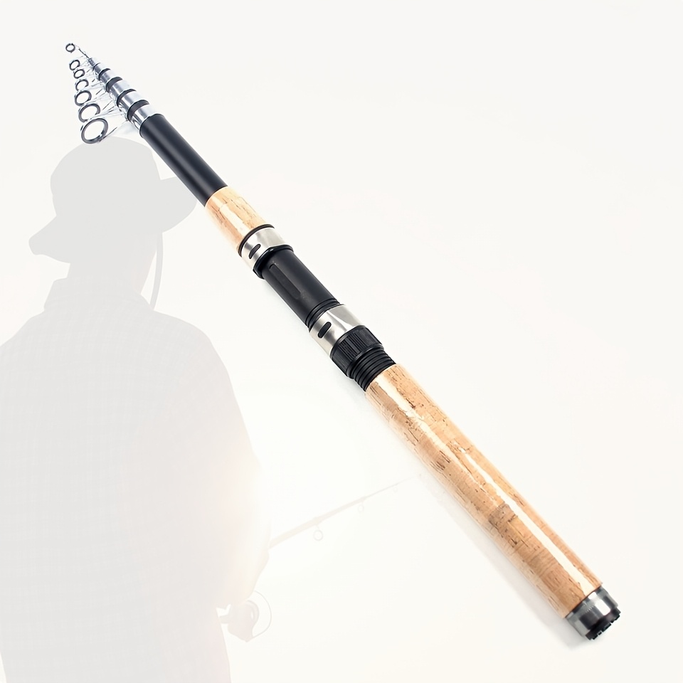 TEMU Canna da pesca portatile a sezione corta 2,1 m, 2,4 m, 2,7 m, 3,0 m, 3,6 m, canna da pesca da mare a prezzo, canna da lancio in stile per pesca