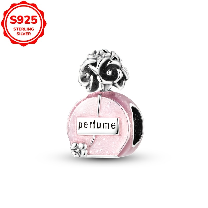 

925 Sterling Silver Perfume Bead Charm, Hypoallergenic Pendant For Bracelet Diy, Women's Party Jewelry Gift, 4g