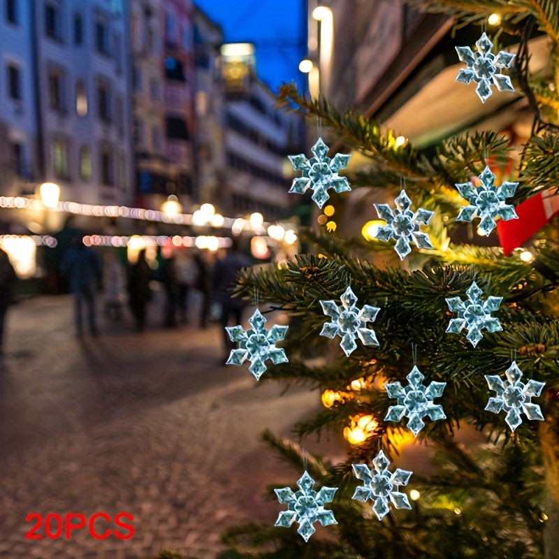 TEMU 20pcs 1, 7-inch Snowflake Decorations, For Home Snowflake Decorations, Decorations, Scene Decorations, Home Decorations, Window Decorations,