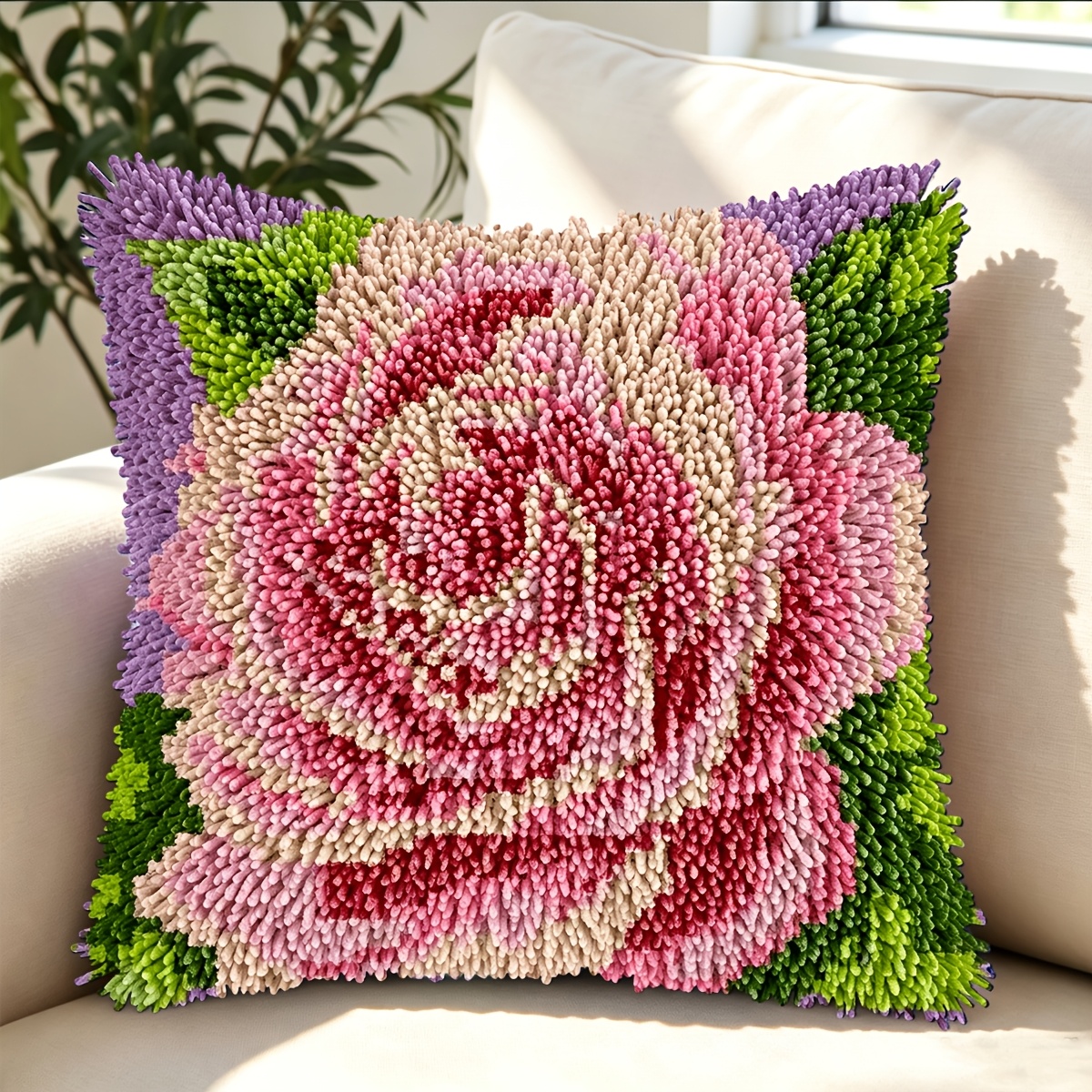 Crochet Pillowcase Set, Beautiful Rose Pattern