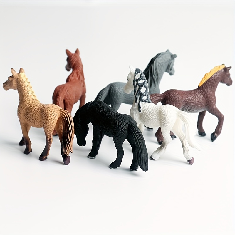 18pcs Realistic Foal Model Children's Toy Set
