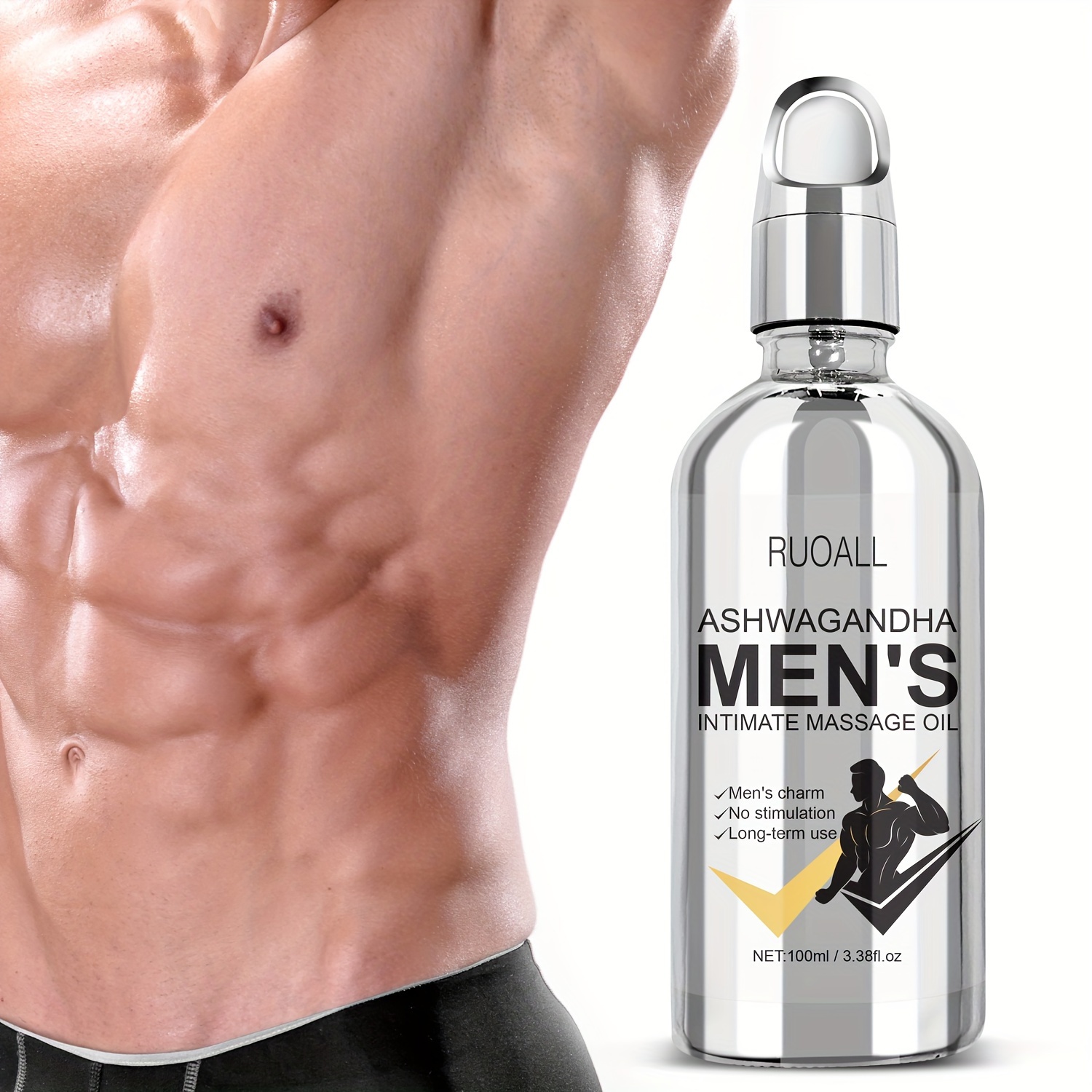 Huile De Massage Herbal Lift-Up Gold Pour Hommes - 50 Ml - Naturelle à L'ashwagandha