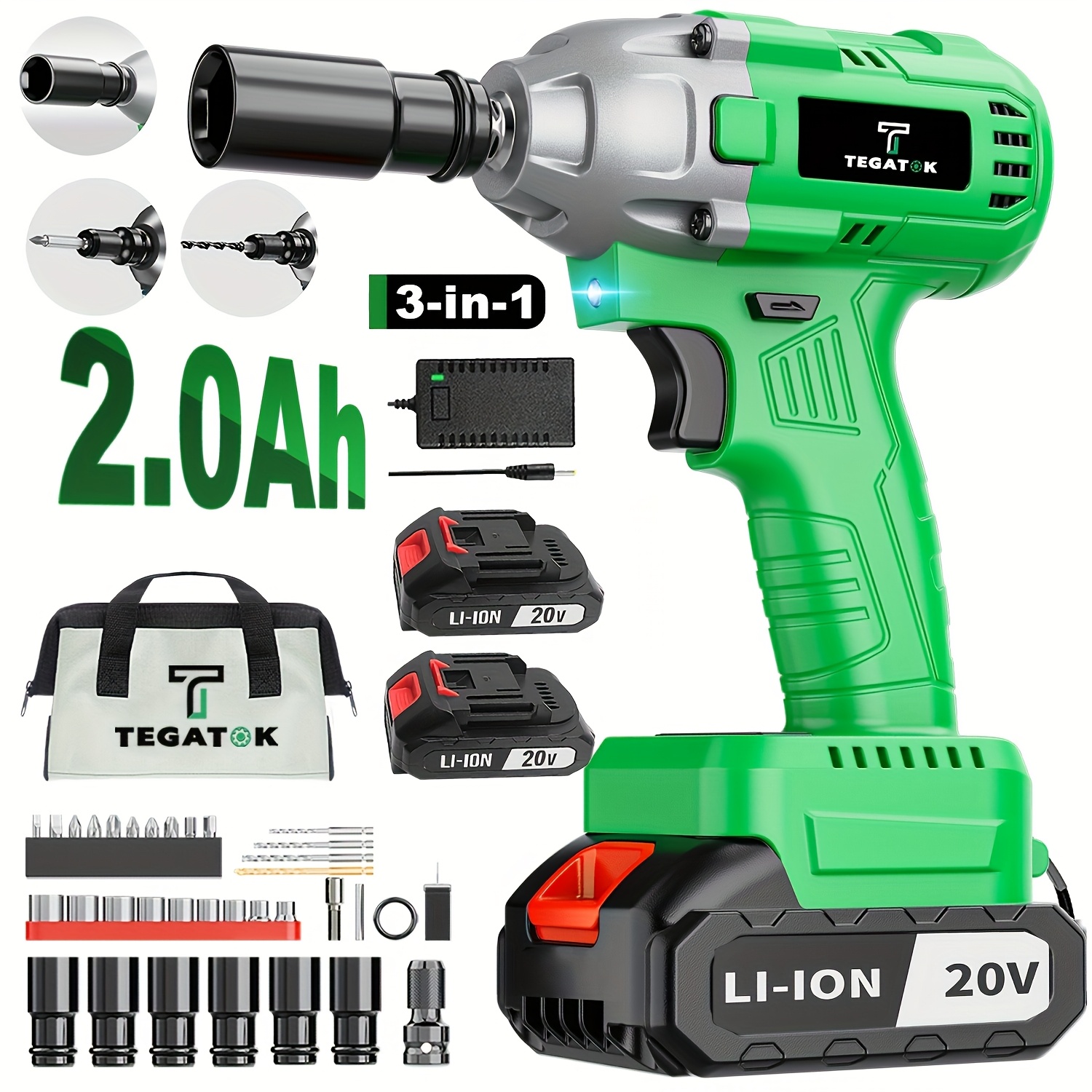 1pc jsd- brushless electric impact wrench set, high torque