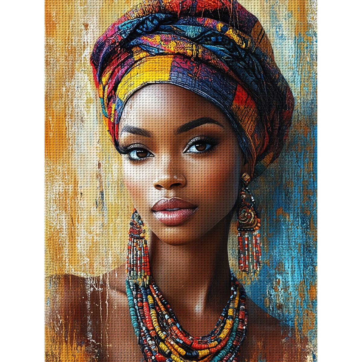 TEMU ZUOANLF 1 Set 30*40Cm/11.8*15.7In Kit de Point de Croix Estampé Cadre 11CT/14CT, Motif Femme Belle, Convient aux Débutants Adultes Ensemble de