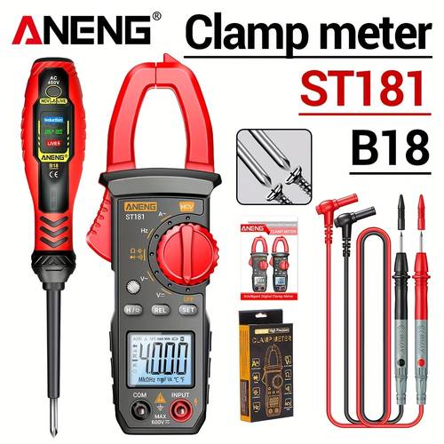 st181 pinza amperometrica digitale professionale per elettricista 18 voltmetro multimetro intelligente 400a corrente /ac voltmetro 4000 corrente ac e duzzer ncv sensor tester tools senza batteria