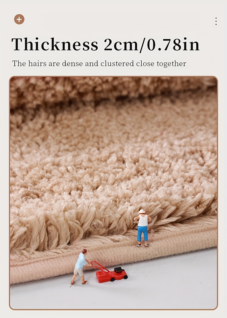 solid color short plush beige gray   brown bathroom mat 1pc   brand high quality thick ultra soft bathtub carpet plush absorbent non slip bathroom mat fade resistant comfortable carpet Product details 5